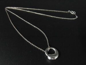 1円 ■美品■ TIFFANY＆Co ティファニー エルサペレッティ エターナルサークル SV925 ネックレス アクセサリー シルバー系 AW2679