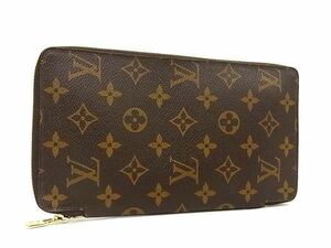 1円 ■美品■ LOUIS VUITTON ルイヴィトン M60119 モノグラム オーガナイザー ドゥ ヴォワヤージュ 長財布 ウォレット ブラウン系 AX4045