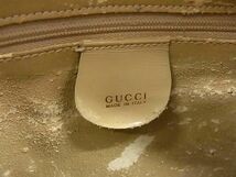 1円 GUCCI グッチ 001 1448 1814 パテントレザー ショルダーバッグ 肩掛け レディース アイボリー系 AV6546_画像6