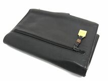 1円 ■美品■ LOEWE ロエベ アナグラム レザー クラッチバッグ セカンドバッグ レディース ブラック系 AW3002_画像3