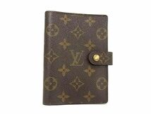 1円 ■美品■ LOUIS VUITTON ルイヴィトン R20005 モノグラム アジェンダPM 6穴式 手帳カバー スケジュール帳 ブラウン系 CE0226_画像1