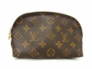 1円 ■極美品■ LOUIS VUITTON ルイヴィトン M47515 モノグラム ポシェット コスメティック マルチケース 小物入れ ブラウン系 AX4035