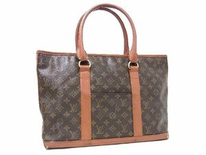 1円 LOUIS VUITTON ルイヴィトン M42425 モノグラム サックウィークエンドPM トートバッグ ショルダー 肩掛け ブラウン系 BG6946S1