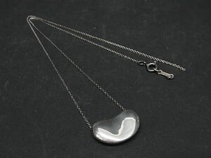 1円 TIFFANY＆Co ティファニー エルサペレッティ ビーン SV925 ビッグ ネックレス ペンダント アクセサリー シルバー系 AV6970