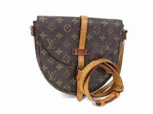 1円 LOUIS VUITTON ルイヴィトン M51234 シャンティPM モノグラム ショルダーバッグ 斜め掛け 肩掛け レディース ブラウン系 AX3138