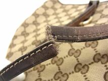 1円 GUCCI グッチ 169946 インターロッキングG GG柄 GGキャンバス×レザー トートバッグ ハンドバッグ ブラウン系 FA0484_画像8