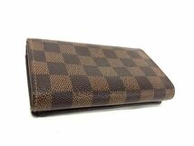 1円 ■美品■ LOUIS VUITTON ルイヴィトン N61736 ダミエ ポルトフォイユ トレゾール 二つ折り 財布 ウォレット ブラウン系 BG7763_画像2