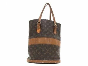 1円 LOUIS VUITTON ルイヴィトン T42236 モノグラム バケットGM USA アメリカ製 バケツ型 ショルダーバッグ 肩掛け ブラウン系 BJ0072