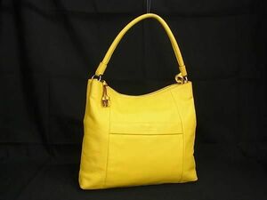 1円 ■美品■ kate spade ケイトスペード レザー ハンドバッグ ショルダーバッグ レディース イエロー系 BH1754