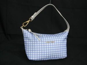 ■ Как новые предметы ■ Miumiu miu miu liniron cheard patcher one headbag mini bag mini bag Ladies Light Blue Type Ax1074