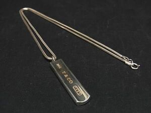 1円 TIFFANY＆Co ティファニー ナローバー SV925 ネックレス ペンダント アクセサリー レディース メンズ シルバー系 BG2849