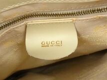 1円 ■美品■ GUCCI グッチ 000 1118 0503 パテントレザー ハンドバッグ トートバッグ レディース ホワイト系 AV6558_画像6