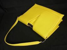 1円 ■極美品■ JIL SANDER ジルサンダー レザー ショルダーバッグ 肩掛けかばん レディース イエロー系 AX3139_画像3