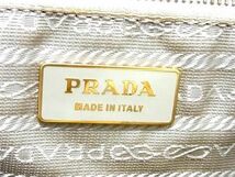 1円 ■美品■ PRADA プラダ レザー ハンドバッグ トート ショルダー 肩掛けかばん レディース ライトブラウン系 BJ0047_画像6