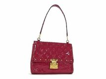 1円 LOUIS VUITTON ルイヴィトン モノグラムヴェルニ ヴェニス ワンショルダーバッグ ハンドバッグ 肩掛け レディース ピンク系 BG7679_画像1