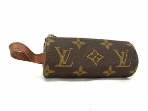 1円 ■美品■ LOUIS VUITTON ルイヴィトン M58249 モノグラム エテュイトロワボールドゥゴルフ ゴルフボールケース ブラウン系 AV5631