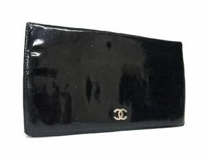 1円 CHANEL シャネル ココマーク レザー 二つ折り 長財布 ウォレット 小銭入れ 札入れ レディース ブラック系 AZ0146