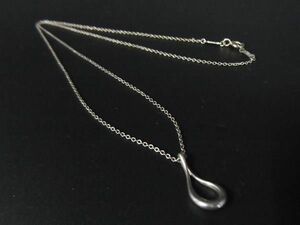 1円 TIFFANY＆Co ティファニー エルサペレッティ オープンティアドロップ SV925 ネックレス アクセサリー レディース シルバー系 AX2152