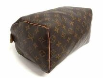 1円 LOUIS VUITTON ルイヴィトン M41528 モノグラム スピーディ25 ハンドバッグ ミニボストン レディース ブラウン系 AV6308_画像4