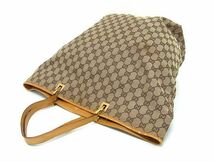 1円 GUCCI グッチ 002 1097 2404 GG柄 GGキャンバス×レザー トートバッグ ショルダー レディース ブラウン系 FA0089_画像3