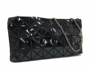 1円 ■美品■ BAO BAO ISSEY MIYAKE バオバオイッセイミヤケ PVC チェーン ショルダーバッグ クロスボディ レディース ブラック系 FA0235