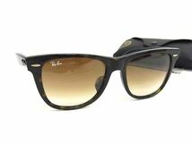 1円 ■極美品■ Ray-Ban レイバン RB2140-F 902/51 ウェイファーラー サングラス メガネ 眼鏡 メンズ レディース ブラウン系 FA0671_画像1