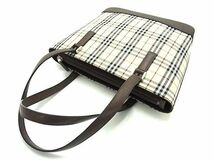 ■新品■未使用■ BURBERRY バーバリー ノバチェック ナイロンキャンバス×レザー トートバッグ ハンドバッグ ベージュ系 AX3403_画像4