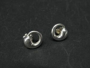 1円 ■美品■ TIFFANY＆Co ティファニー エルサペレッティ エターナルサークル SV925 ピアス アクセサリー シルバー系 AU8326