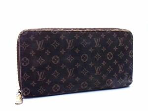 1円 LOUIS VUITTON ヴィトン M95235 モノグラムミニラン ジッピーウォレット ラウンドファスナー 長財布 ウォレット ブラウン系 CD1581