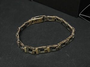 1円 GUCCI グッチ SV925 Gロゴ チェーン ブレスレット アクセサリー メンズ レディース シルバー系 BI1280