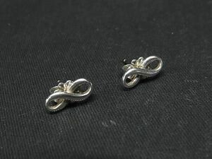 1円 ■美品■ TIFFANY＆Co ティファニー インフィニティ SV925 ピアス アクセサリー レディース シルバー系 AZ0434