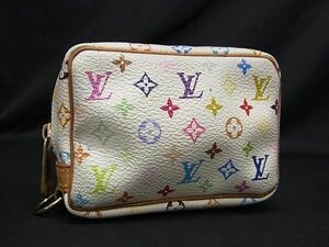 1円 LOUIS VUITTON ルイヴィトン M58033 モノグラムマルチカラートゥルース ワピティ ポーチ 小物入れ ブロン アイボリー系 AX4015