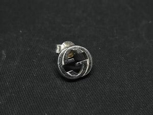 1円 GUCCI グッチ インターロッキングG SV925 片耳のみ ピアス アクセサリー レディース メンズ シルバー系 BI1334