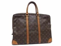 1円 LOUIS VUITTON ルイヴィトン M53361 モノグラム ポルトドキュマン ヴォワヤージュ ビジネスバッグ ブリーフケース ブラウン系 BG7740_画像1