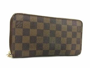 1円 LOUIS VUITTON ルイヴィトン N60015 ダミエ ジッピーウォレット ラウンドファスナー 長財布 ウォレット ブラウン系 FA1025