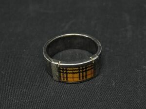 1円 BURBERRY バーバリーノバチェック SV925 リング 指輪 アクセサリー 約15号 メンズ シルバー系 AW3199