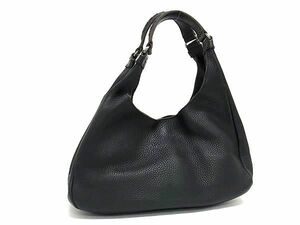 1円 ■美品■ BOTTEGA VENETA ボッテガヴェネタ イントレチャート レザー ハンドバッグ トート レディース ブラック系 AX3066