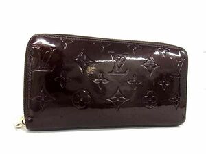 1円 LOUIS VUITTON ルイヴィトン M93522 モノグラムヴェルニ ジッピーウォレット ラウンドファスナー 長財布 ボルドー系 BF6020