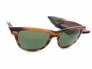 1円 ■美品■ Ray-Ban レイバン B&L ボシュロム ヴィンテージ USA ウェイファーラー べっ甲調 サングラス メガネ 眼鏡 ブラウン系 AV6892