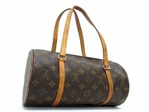 1円 LOUIS VUITTON ルイヴィトン M51385 モノグラム パピヨン30 円筒型 ハンドバッグ トート レディース ブラウン系 BG7732_画像1