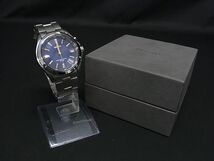 1円 ■稼働品■ SEIKO セイコー 7B22-0AY0 SS ソーラー 10気圧防水 腕時計 ウォッチ シルバー系×ネイビー系 DA6531_画像6