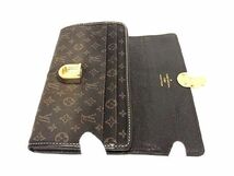 1円 LOUIS VUITTON ルイヴィトン M63006 モノグラムイディール ポルトフォイユ サラ 二つ折り 長財布 ウォレット ブラウン系 BF6082_画像3