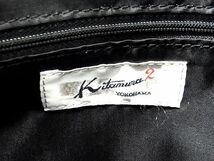 1円 ■美品■ Kitamura2 キタムラ レザー クロスボディ ショルダーバッグ 斜め掛け レディース メンズ ブラック系 BJ0222_画像6