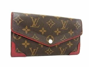 1円 ■美品■ LOUIS VUITTON ヴィトン M61184 モノグラム ポルトフォイユ サラ レティーロ 二つ折り 長財布 ブラウン系 BF6049