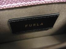 1円 ■新品同様■ FURLA フルラ ベラ レザー ラメ 2WAY クロスボディ ハンドバッグ ショルダー 斜め掛け レディース ピンク系 FA0433_画像6