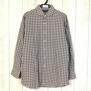 SC13-304★美品★【TOMMY HILFIGER トミーヒルフィガー】チェック柄 長袖 シャツ【メンズ M 15-1/2】赤 レッド 白 コットン Yシャツ 古着の画像2