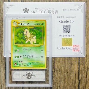 【ARS10】世界に2枚 ベイリーフ Bayleef 旧裏 プレミアムファイル 鑑定書付属 ポケカ PSA BGS ARS鑑定10 鑑定品