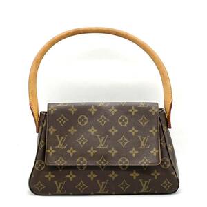 1円 良品 LOUIS VUITTON ルイヴィトン モノグラム ミニルーピング ショルダーバッグ ワンショルダー 肩掛け M51147