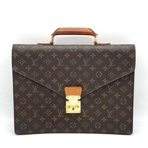 1円 べたなし 良品 LOUIS VUITTON ルイヴィトン モノグラム セルヴィエットコンセイエ ビジネスバッグ ブリーフケース ハンドバッグ M53331