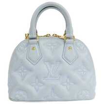 ルイヴィトン LOUIS VUITTON 2WAY ハンドバッグ アルマ ソフト BB M59822 モノグラム ライン ブルーグラシエール 中古A 275833_画像2